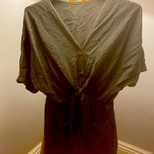 Army green romper (shorts)